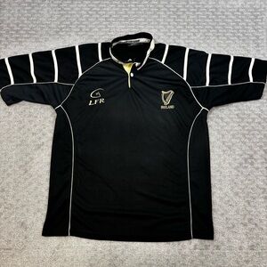 LFR Live for Rugby Jersey Ireland Jersey Shirt Guinness Black Harp Sz L